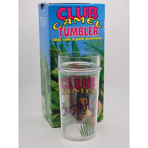 Vintage Club Camel Joe  Cigarettes 12 OZ Tumbler Cup Eddie Floyd Bustah NEW - Picture 3 of 9
